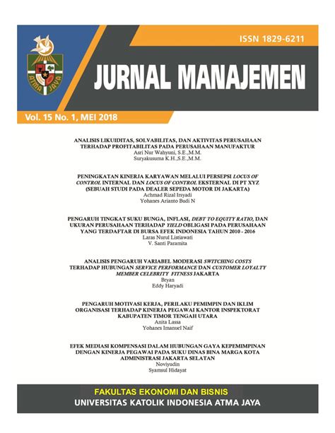 Jurnal Organisasi dan Manajemen 